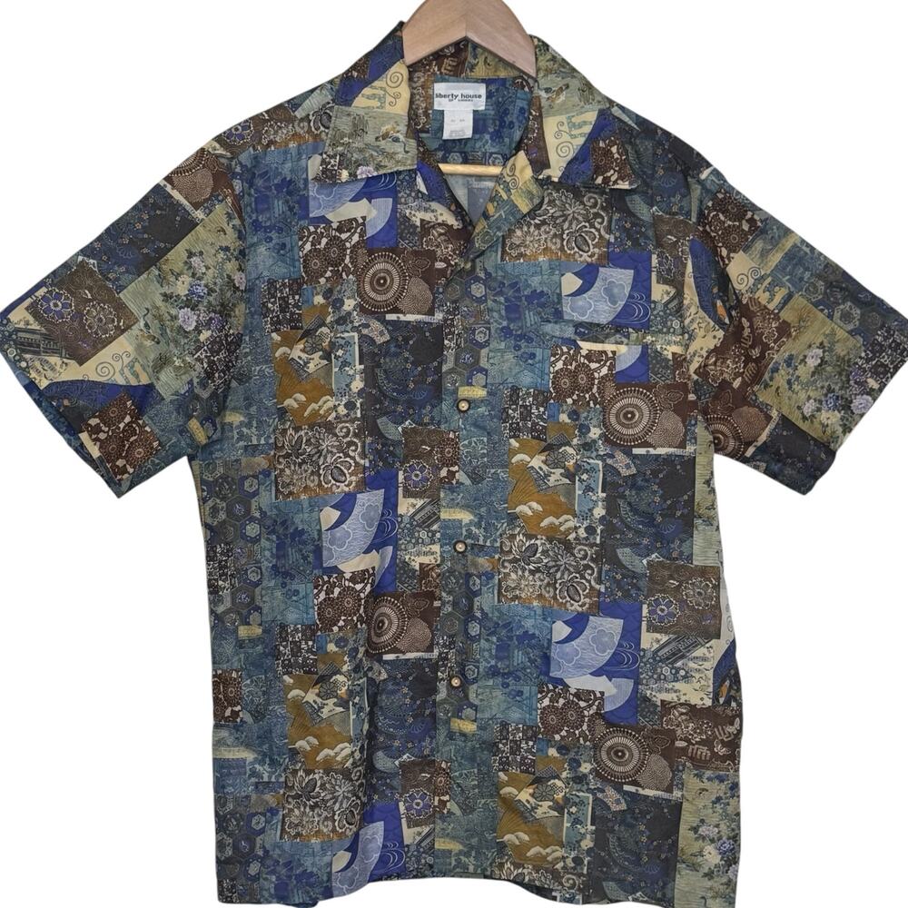 Liberty House of Hawaii 1970's Men's Short Sleeve Button Up Hawaiian Shirt